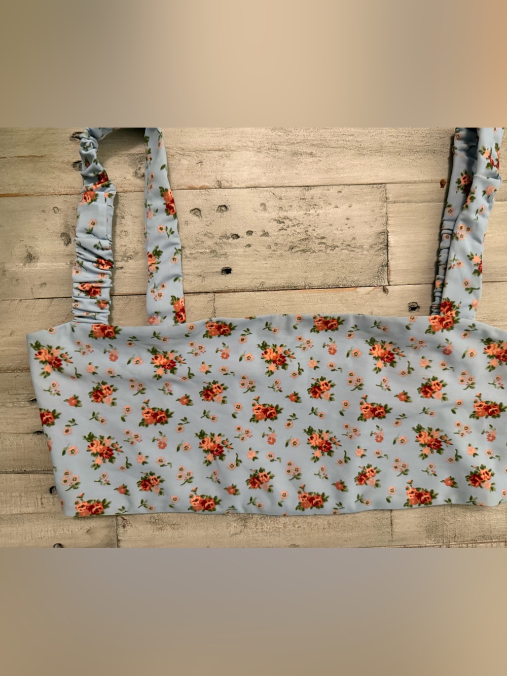 Reformation bikini top halter size M in petunia print RARE !